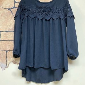 Black tunic style top